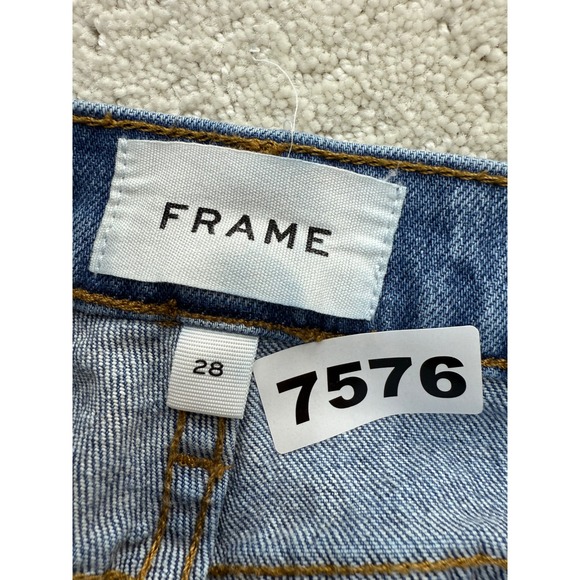FRAME Le High Flare Jeans Patchwork Denim Womens 28 X 30\